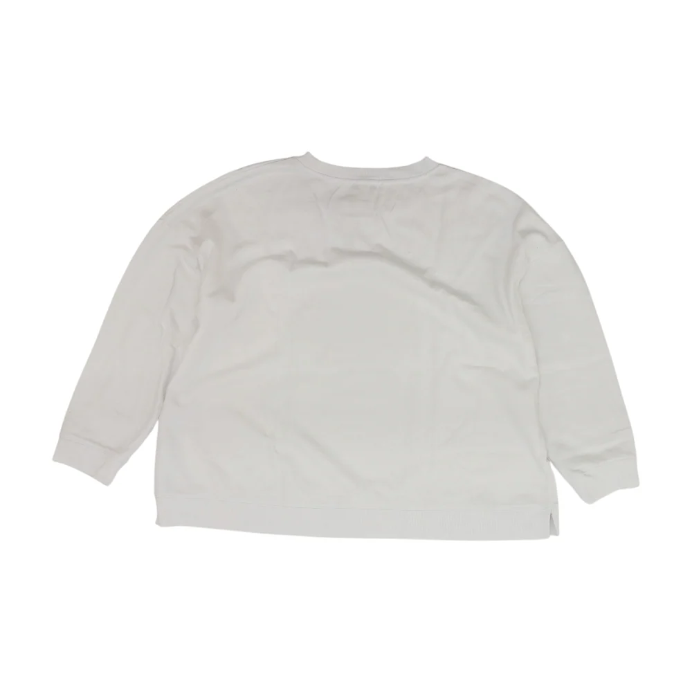 White Plus Solid Sweatshirt Pullover - Image 2