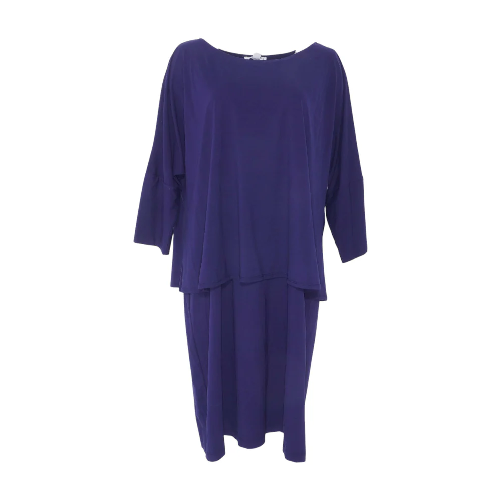 Navy Plus Midi Dress