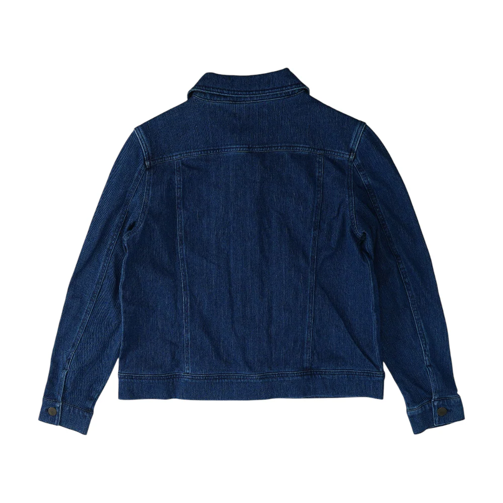 Blue Petite Solid Denim Jacket - Image 2