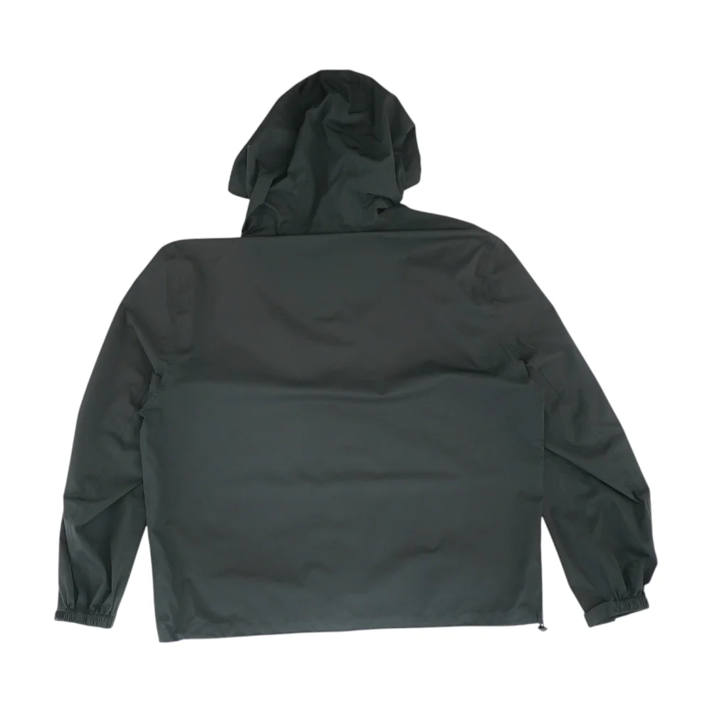 Black Solid Rain Jacket - Image 2