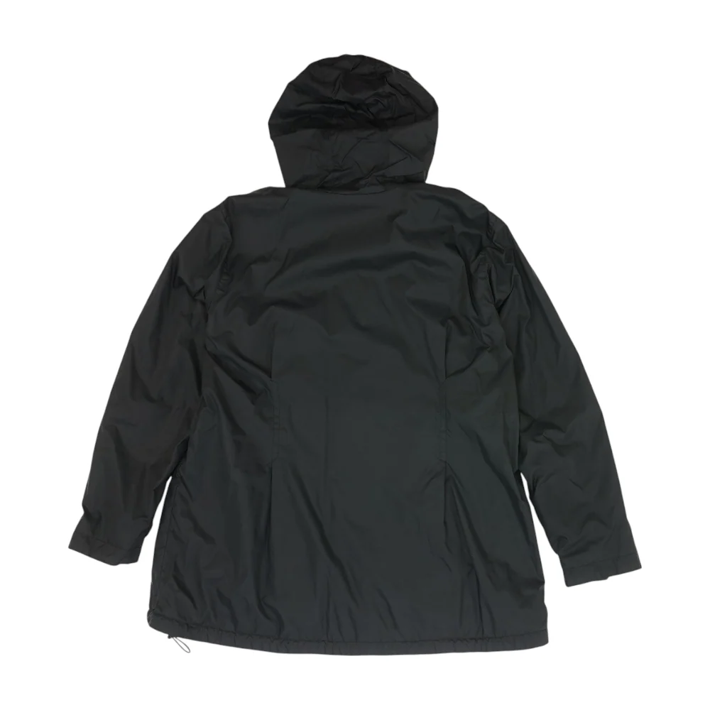 Black Solid Rain Jacket - Image 2