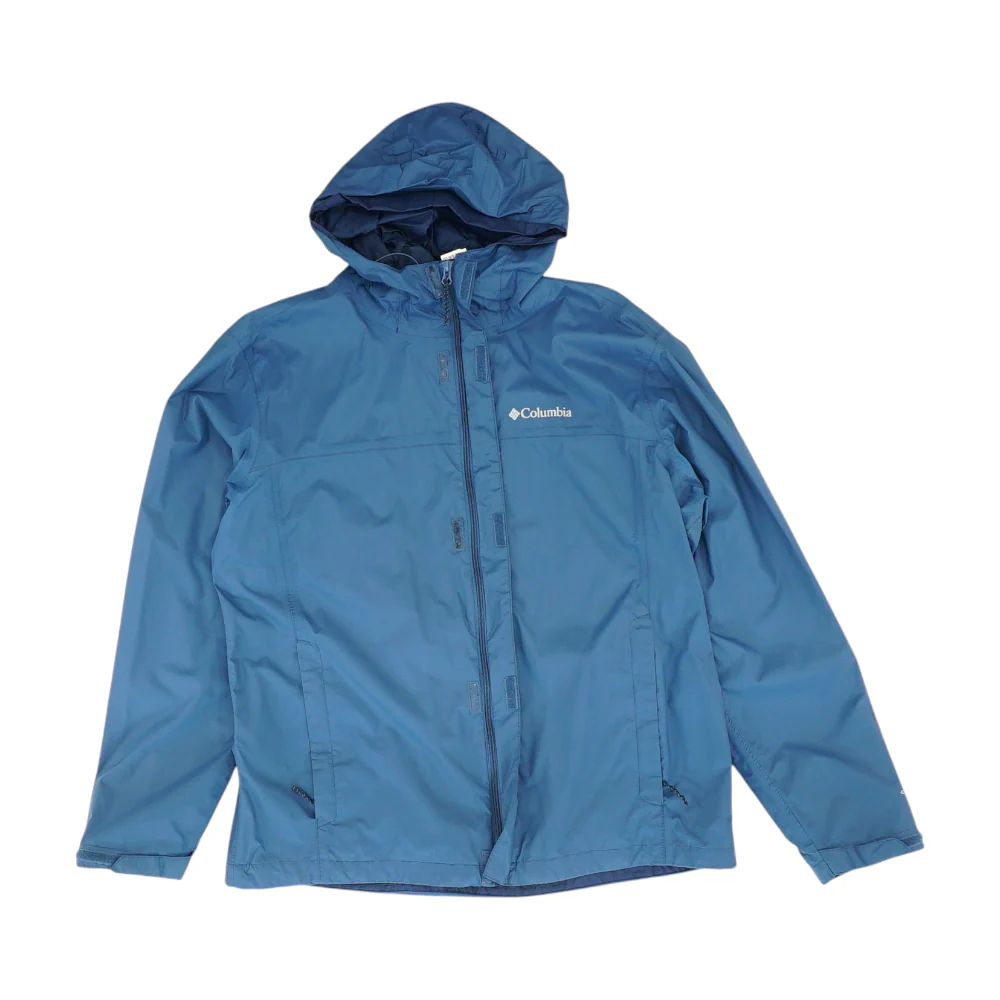 Blue Solid Rain Jacket