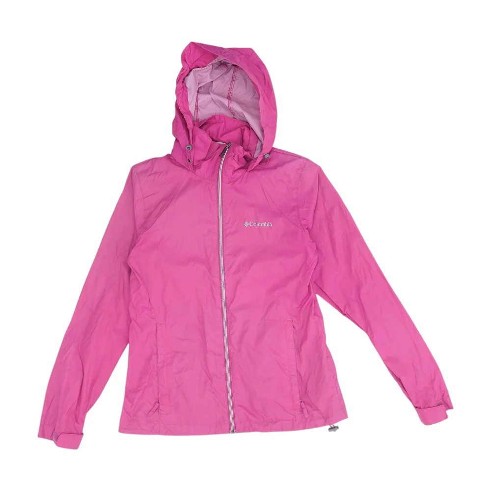 Pink Solid Rain Jacket