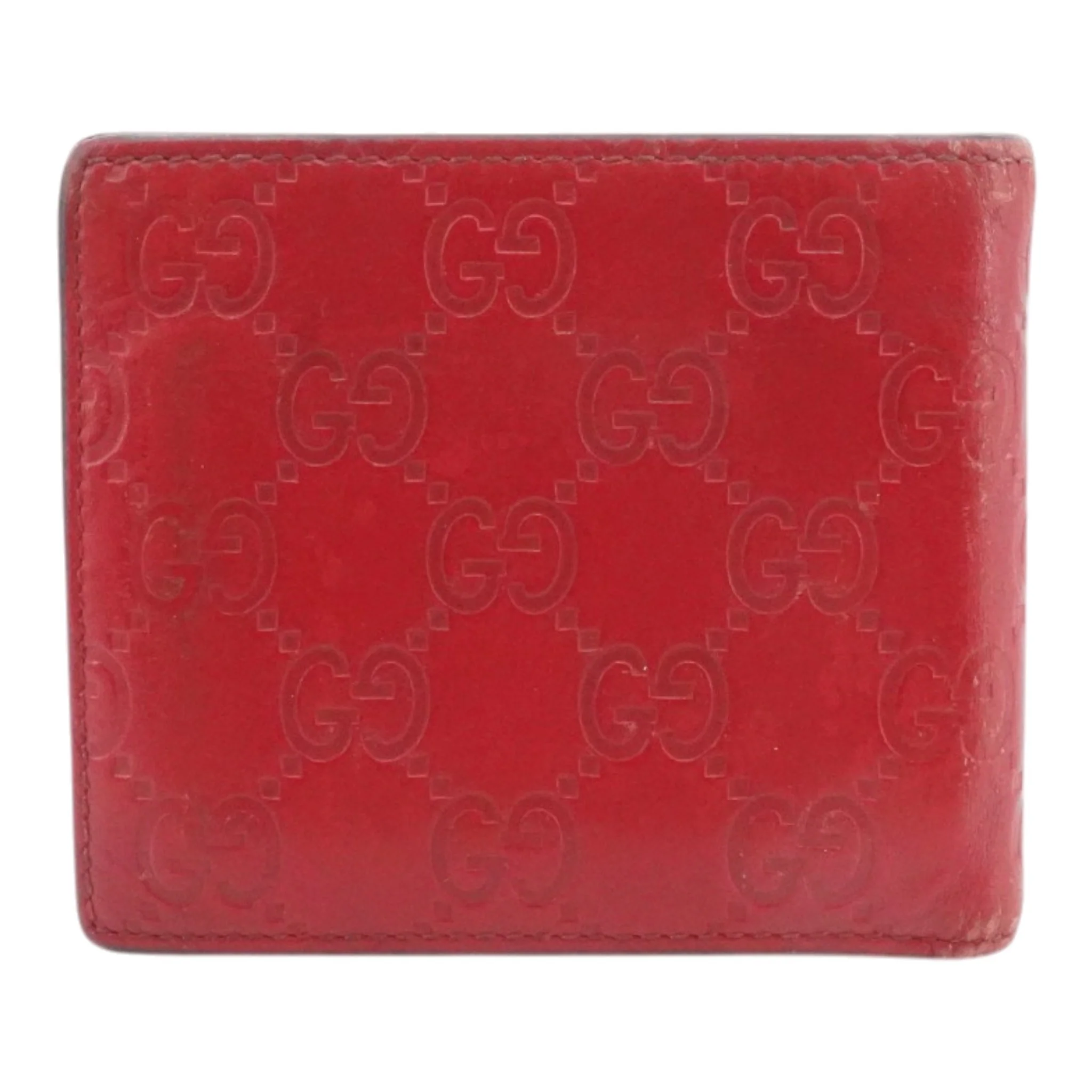 Guccissima Bi-Fold Wallet in Red - Image 2