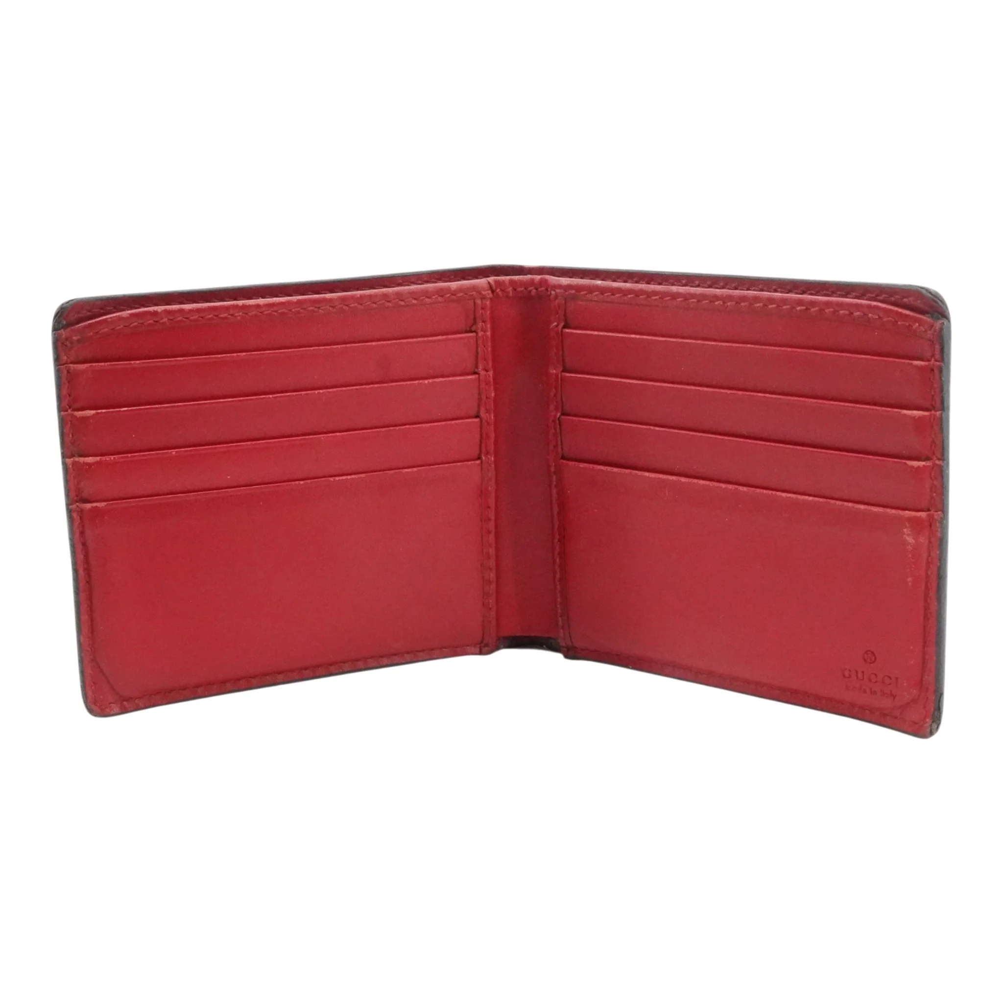 Guccissima Bi-Fold Wallet in Red - Image 3
