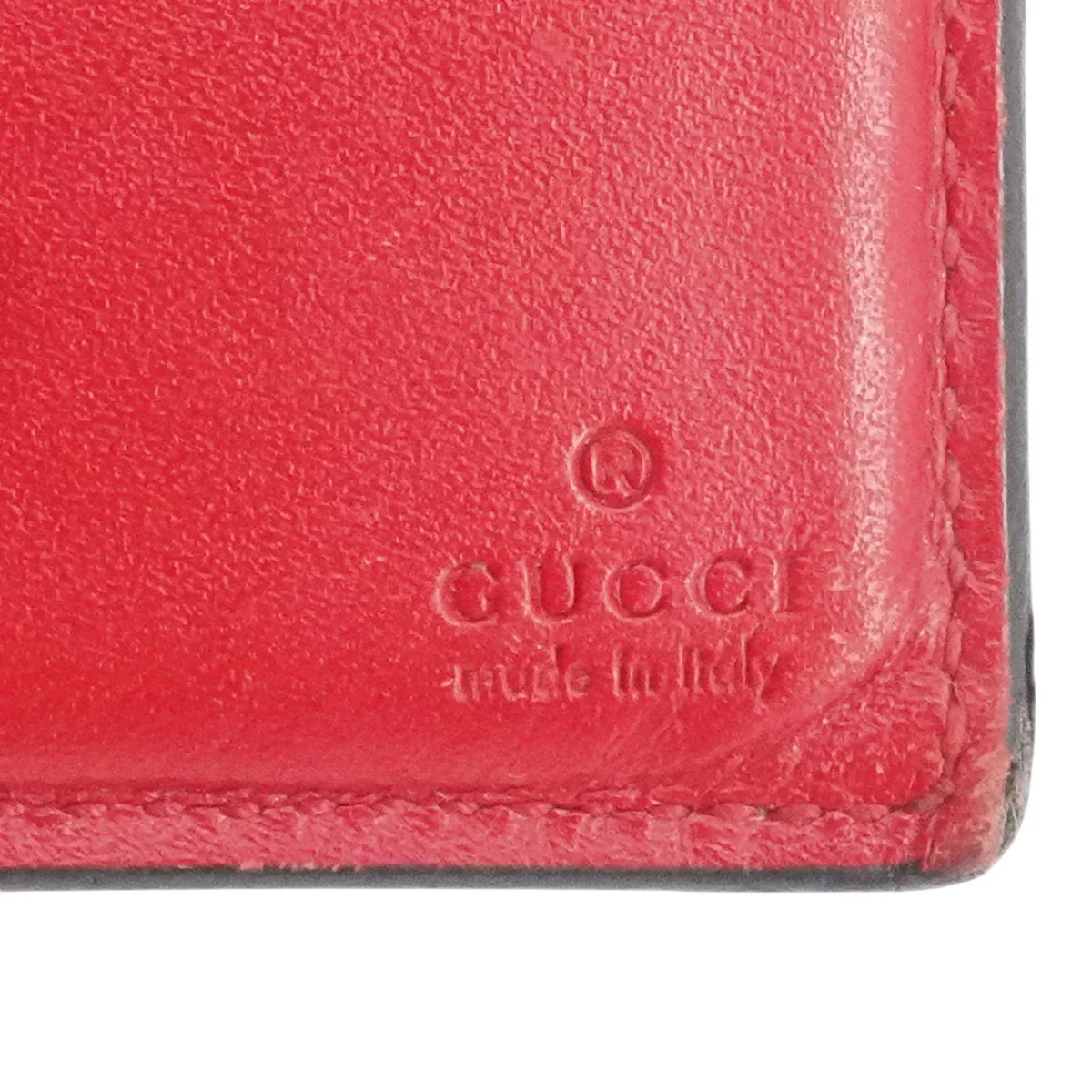 Guccissima Bi-Fold Wallet in Red - Image 4