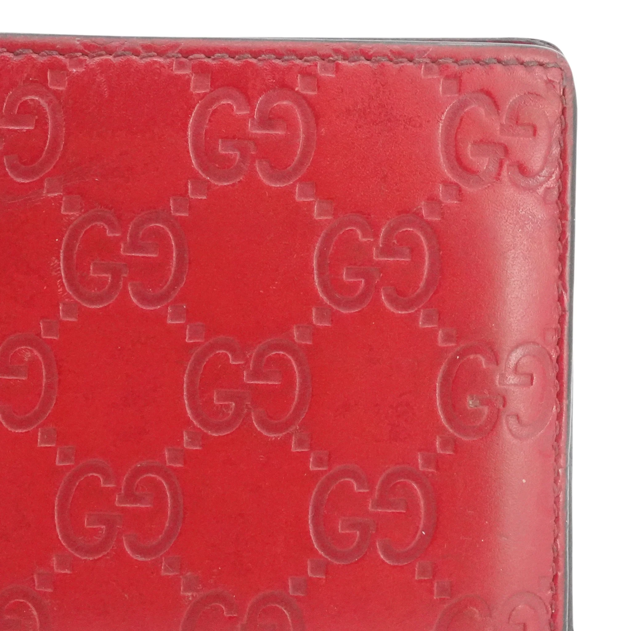 Guccissima Bi-Fold Wallet in Red - Image 5