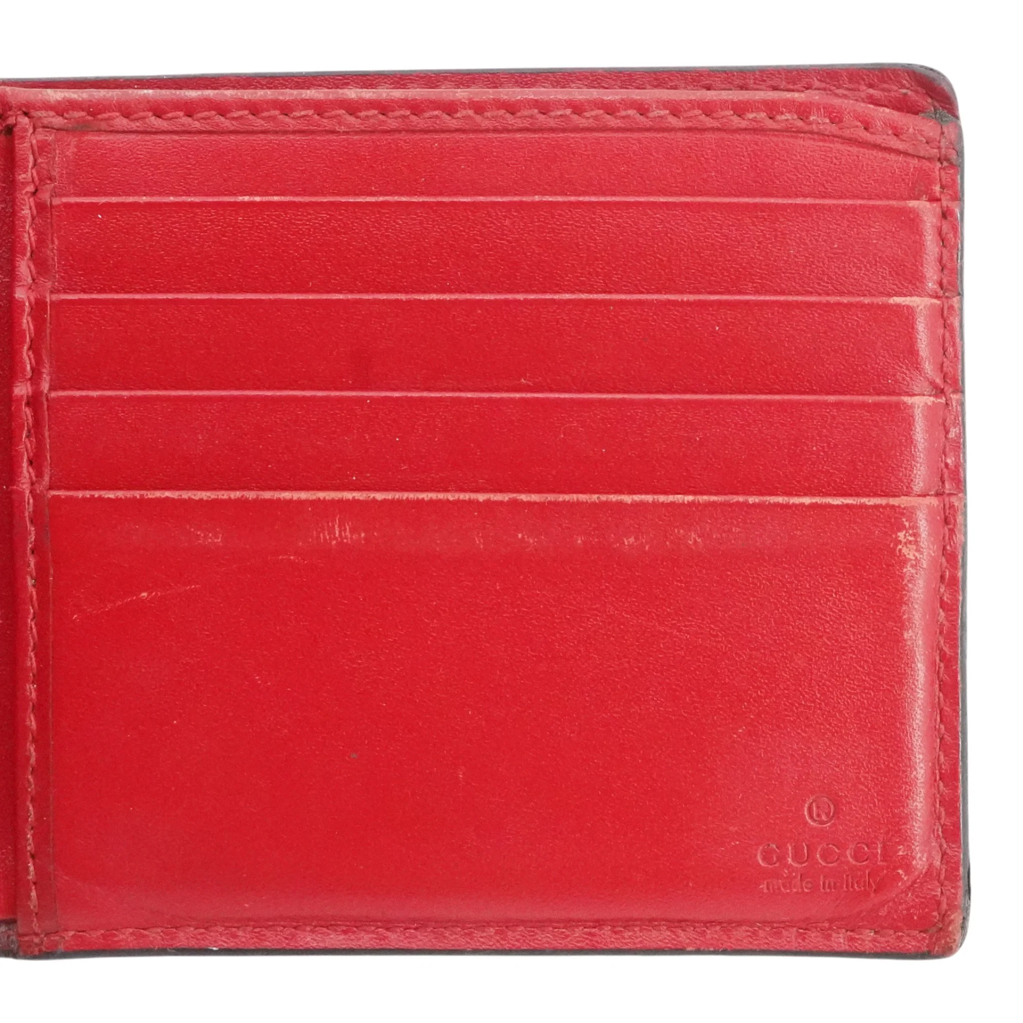 Guccissima Bi-Fold Wallet in Red - Image 7
