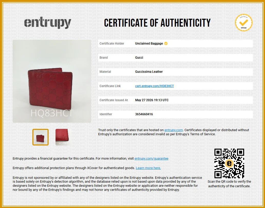 Guccissima Bi-Fold Wallet in Red - Image 9
