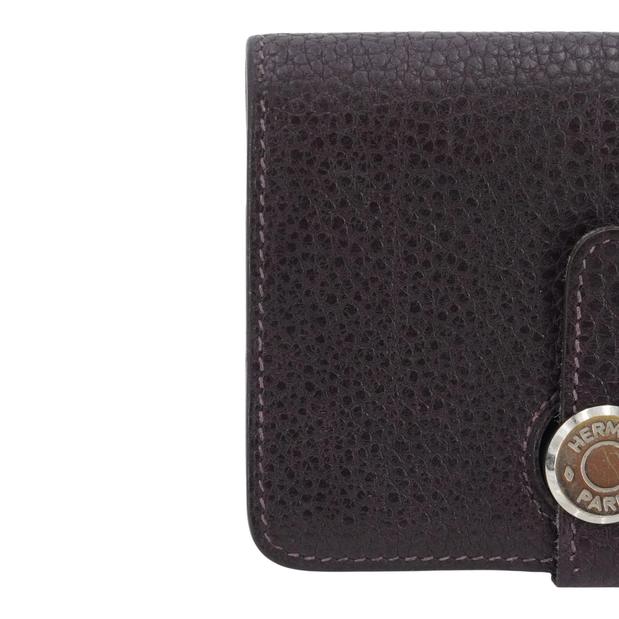 Purple Dogon Coin Pouch Card Holder in Togo Leather - Image 5