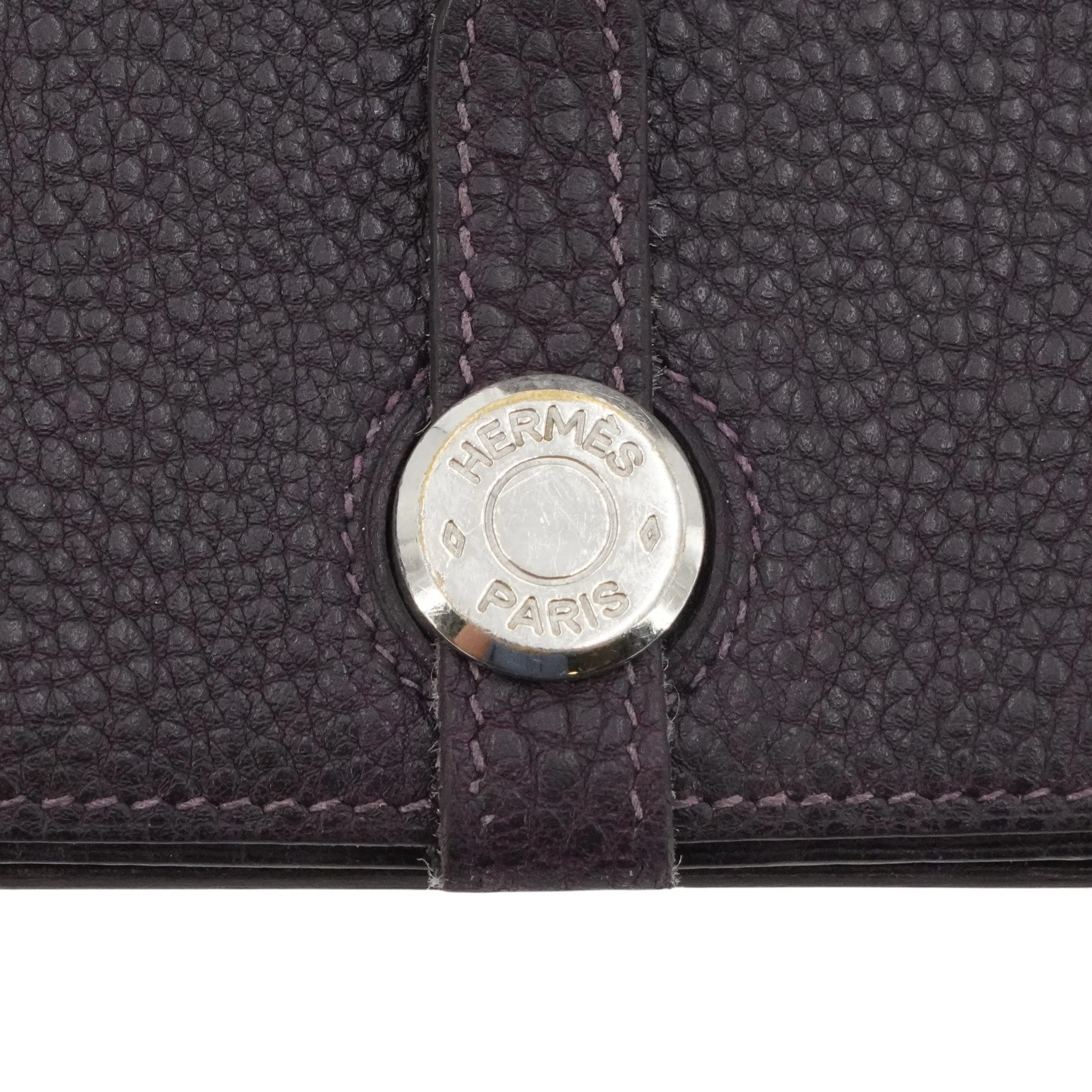Purple Dogon Coin Pouch Card Holder in Togo Leather - Image 6
