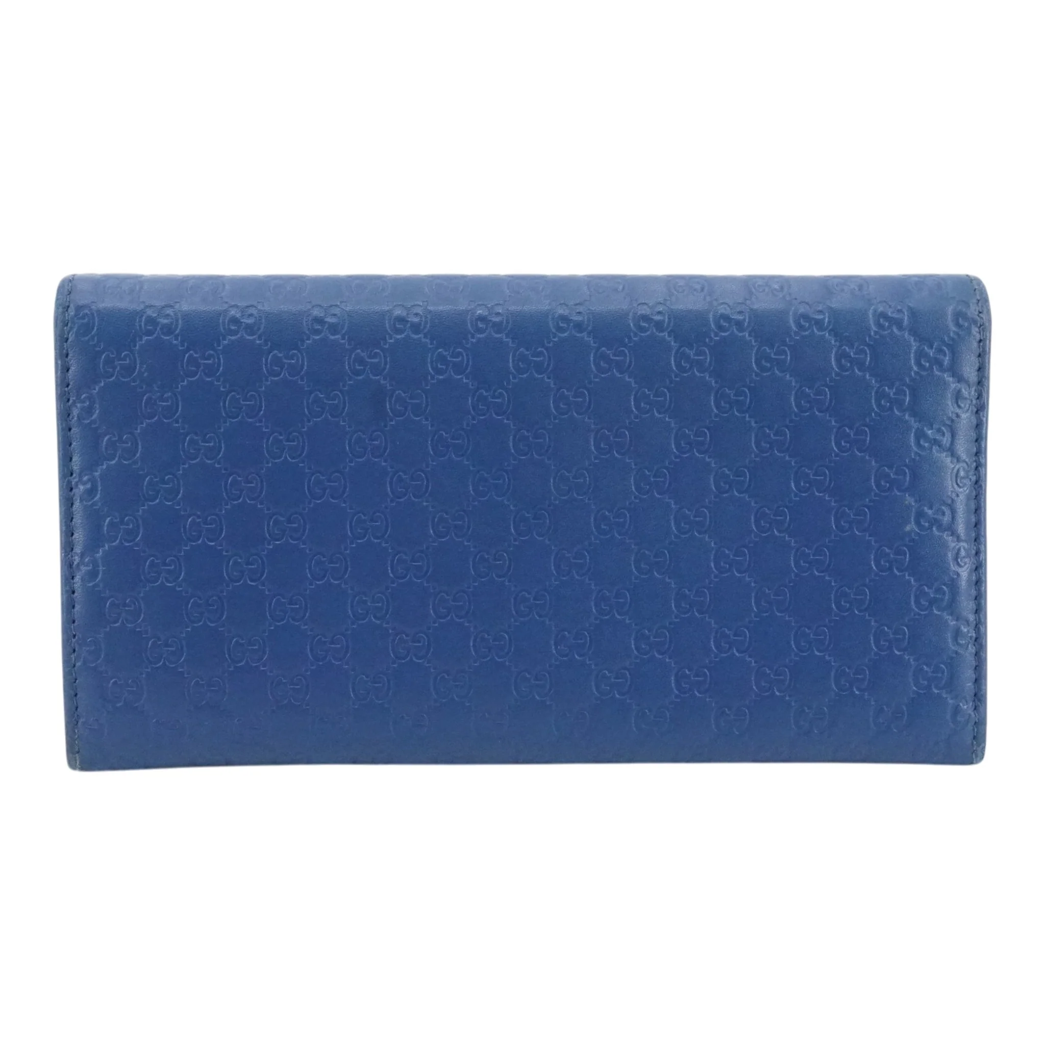 Blue Microguccissima Leather Continental Wallet - Image 2