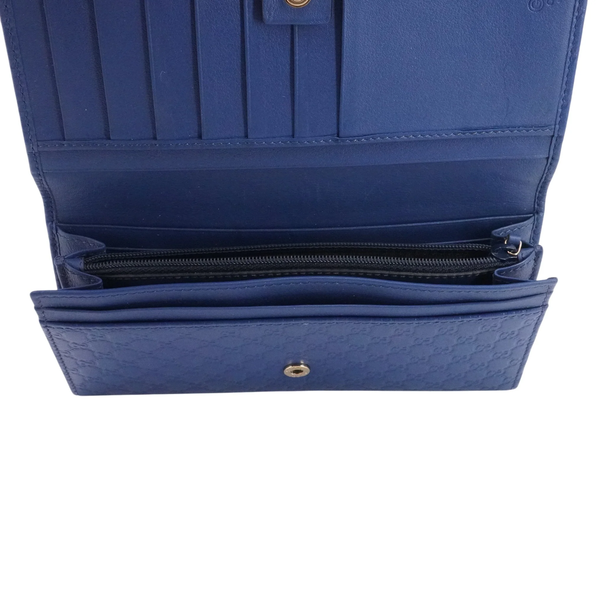 Blue Microguccissima Leather Continental Wallet - Image 3