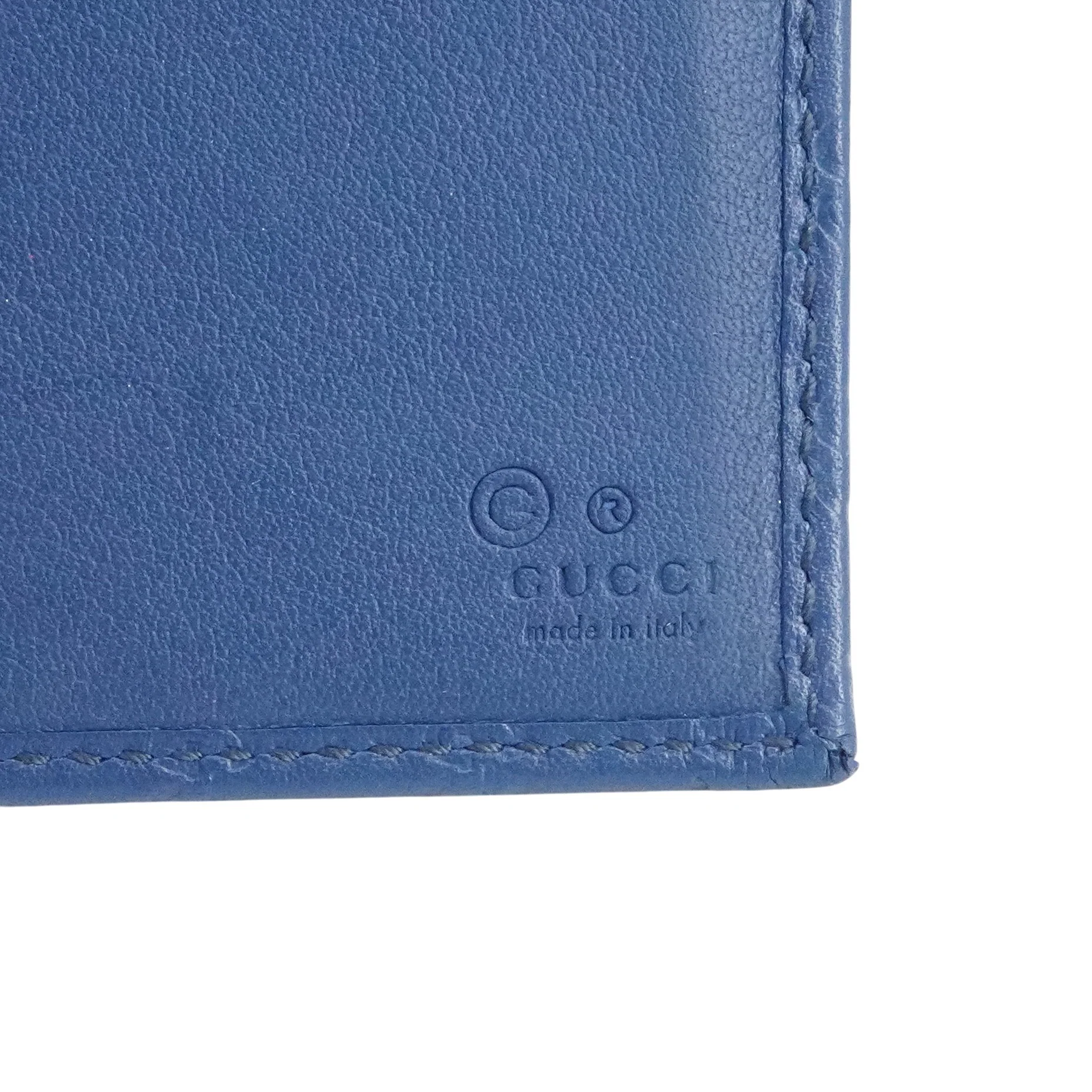 Blue Microguccissima Leather Continental Wallet - Image 4