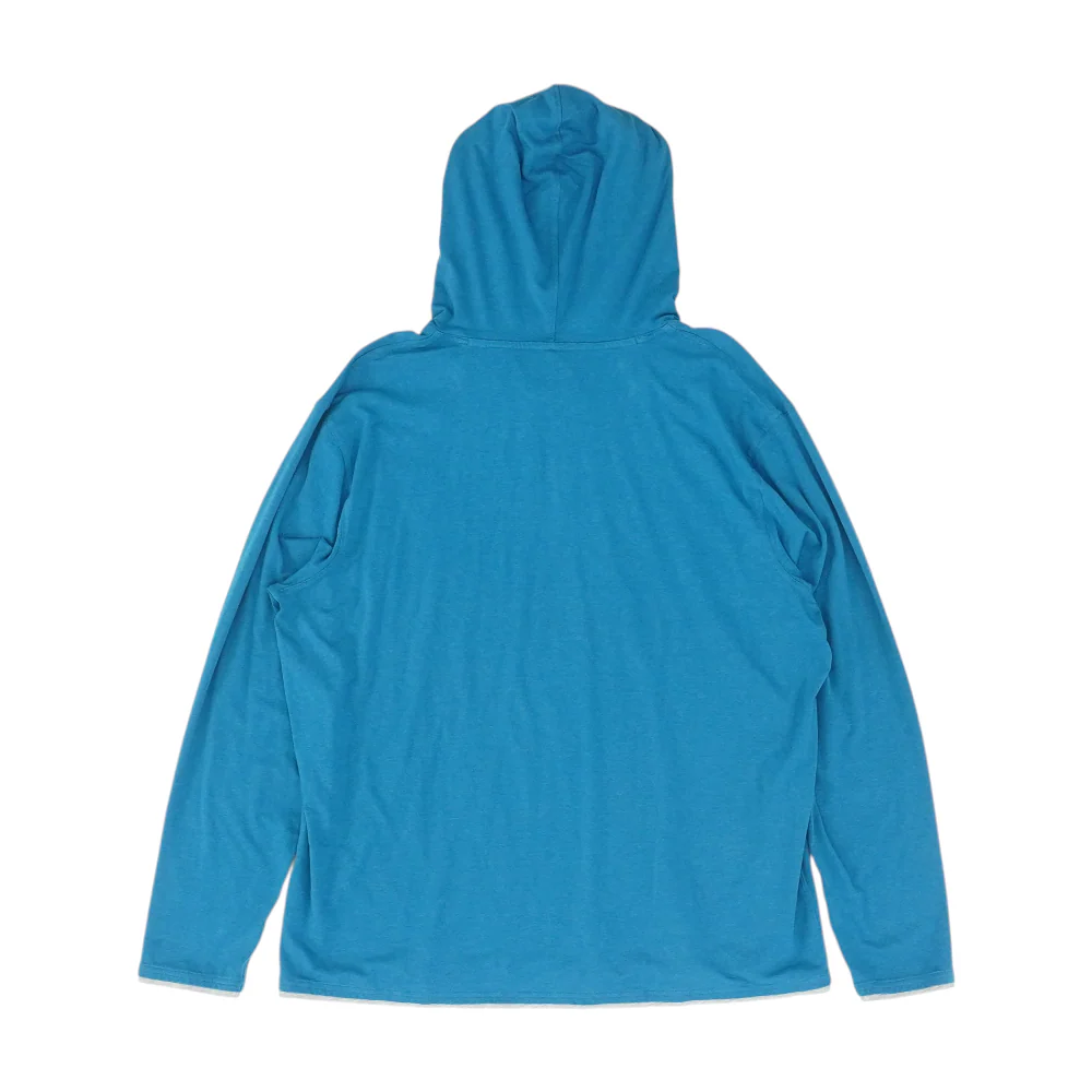 Blue Solid Hoodie Pullover - Image 2