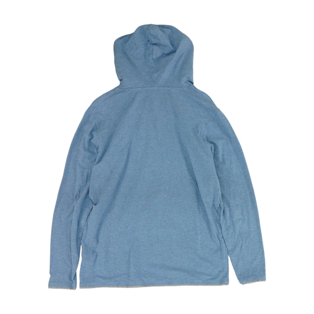 Blue Solid Hoodie Pullover - Image 2