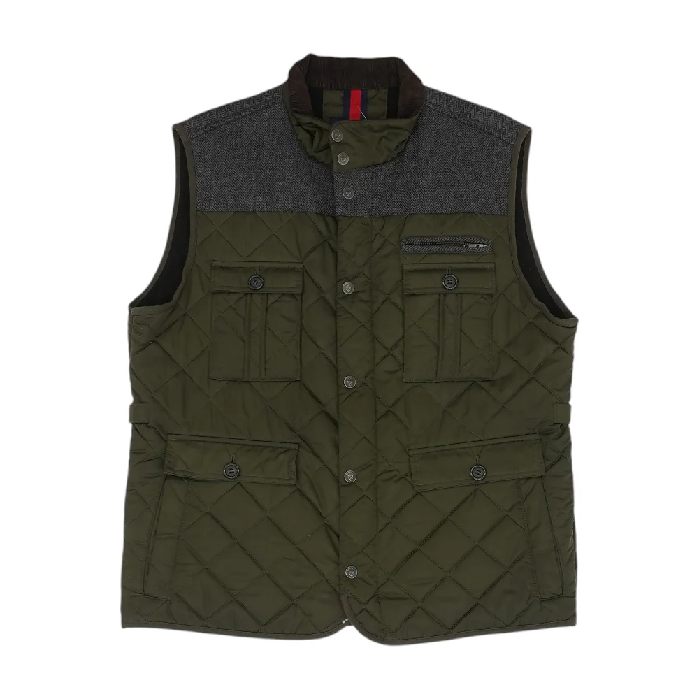 Green Color Block Vest