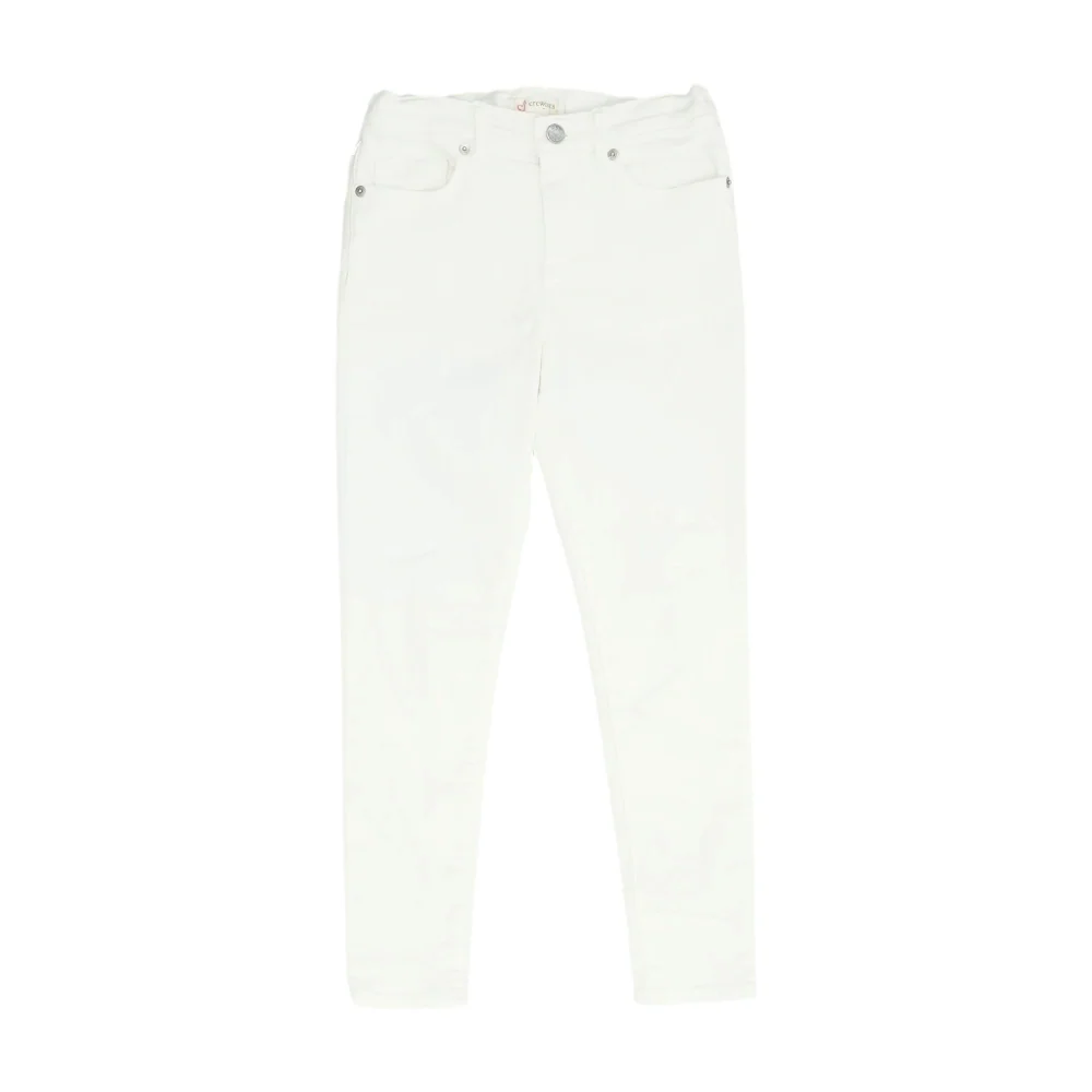 White Solid Jeans