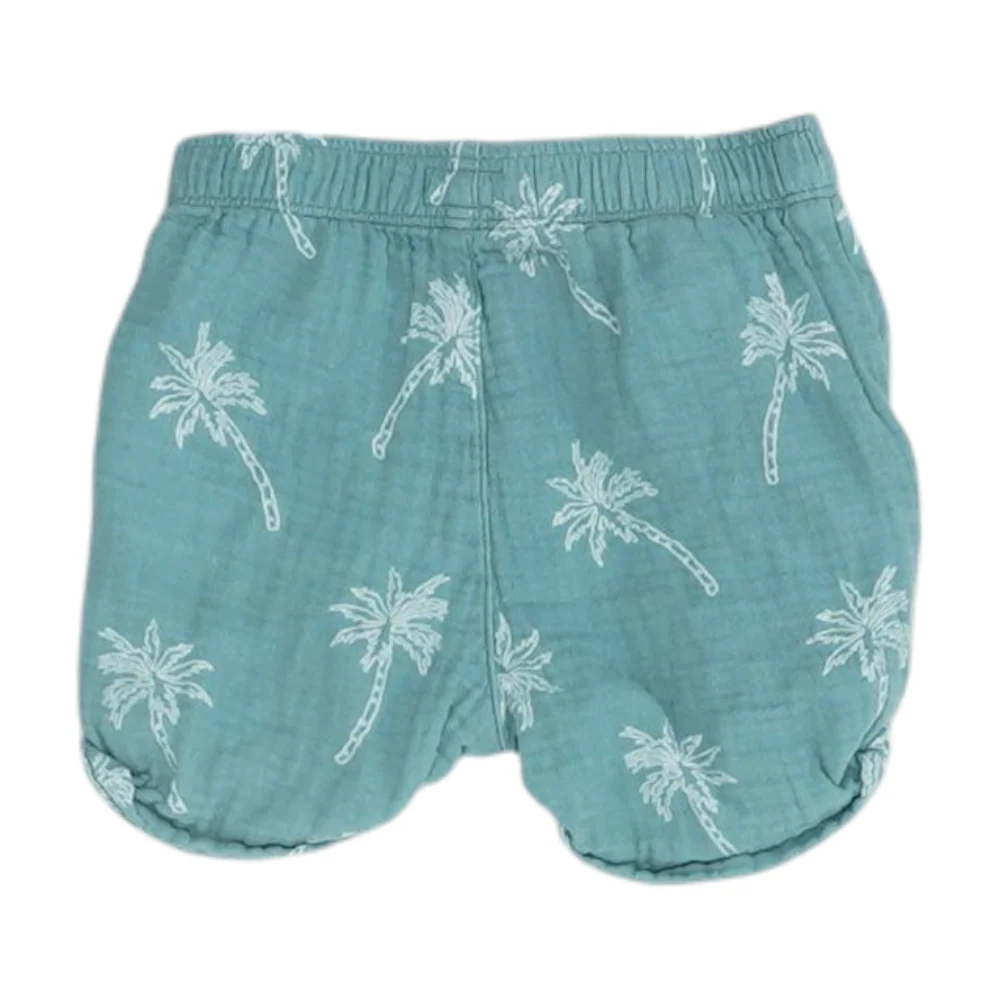 Green Print Knit Shorts - Image 2