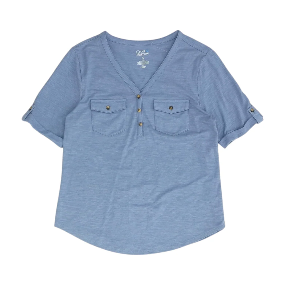 Blue Petite Blouse