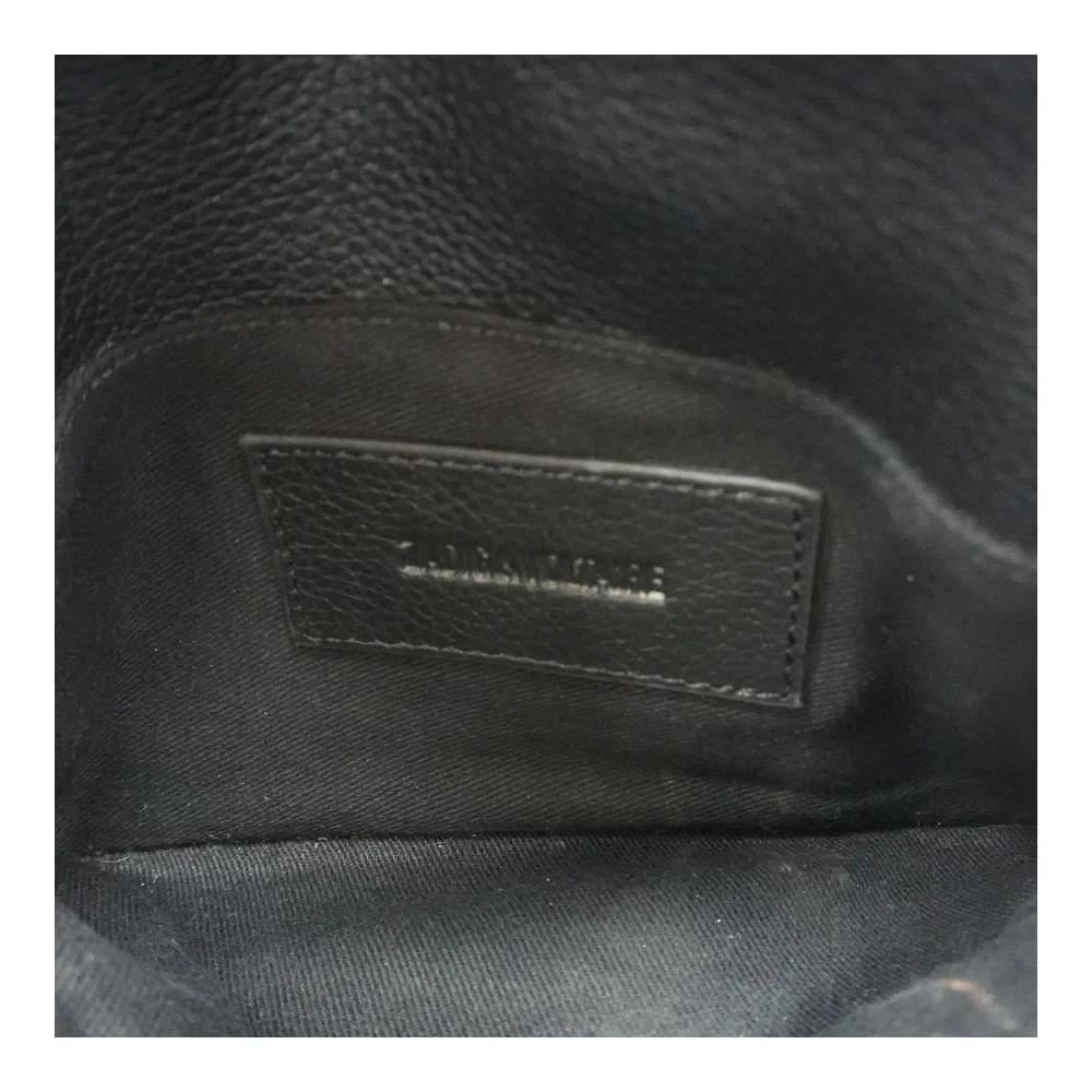 Black Studded Leather Clutch - Image 4