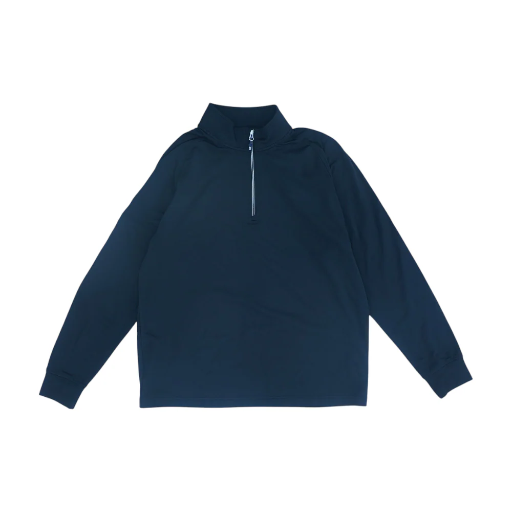 Black Solid 1/4 Zip Pullover