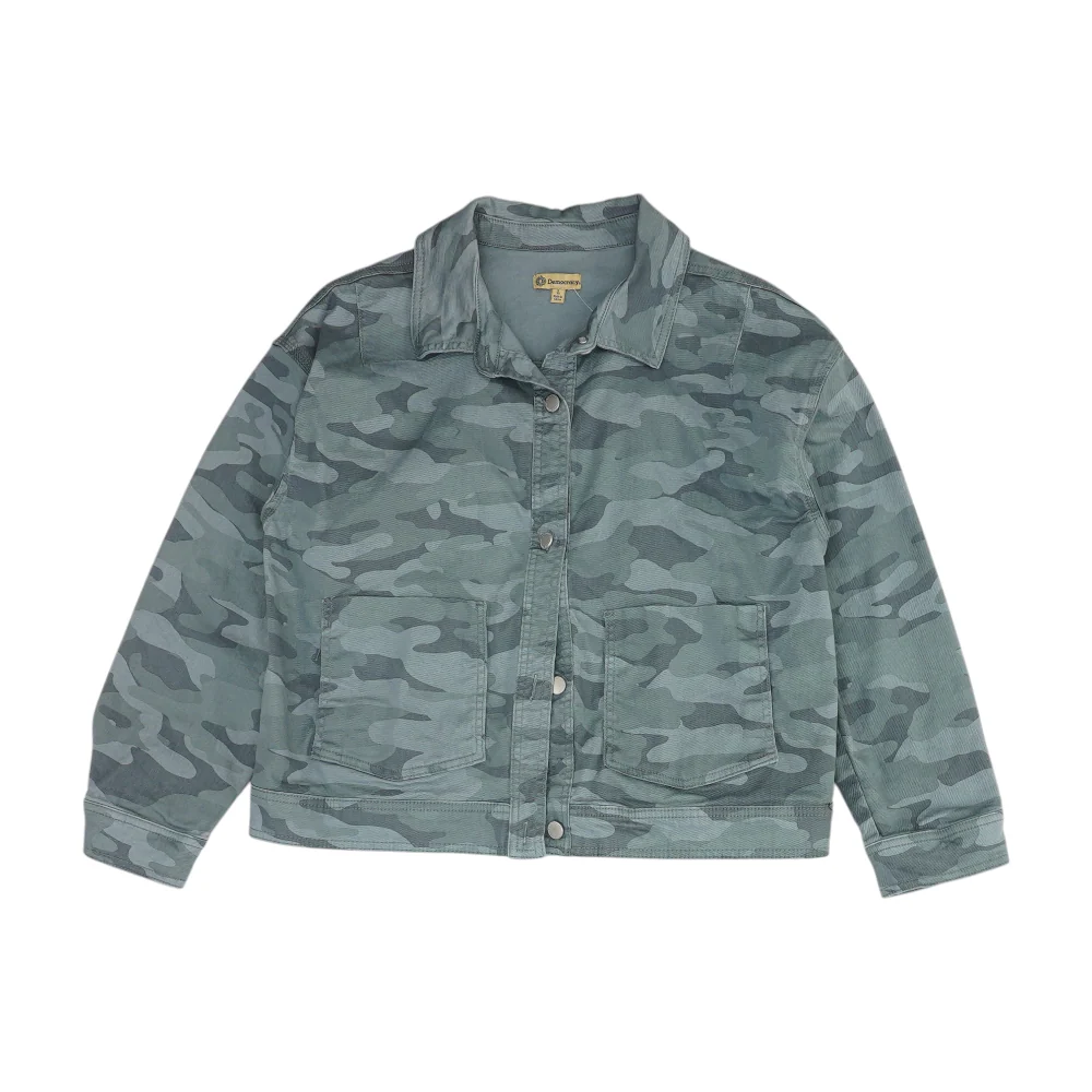 Gray Camo Denim Jacket