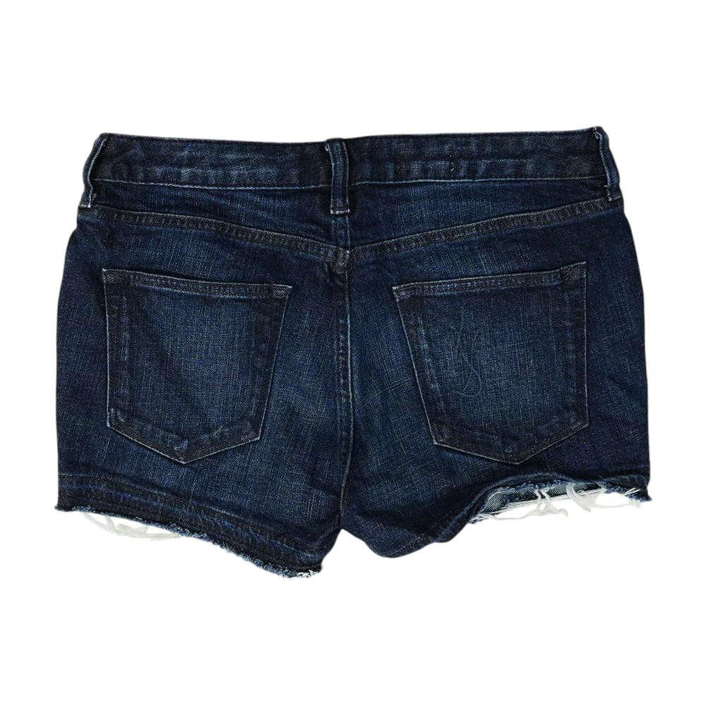 Indigo Solid Denim Shorts - Image 2