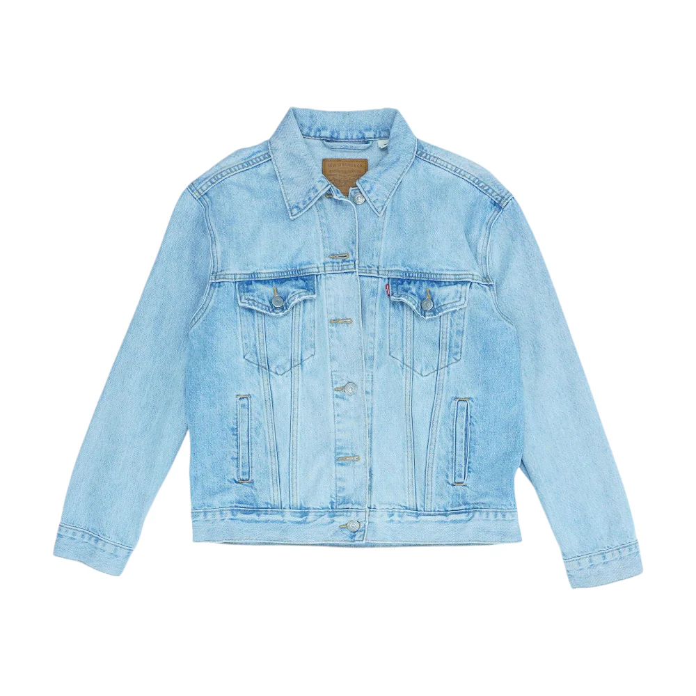 Blue Solid Denim Jacket