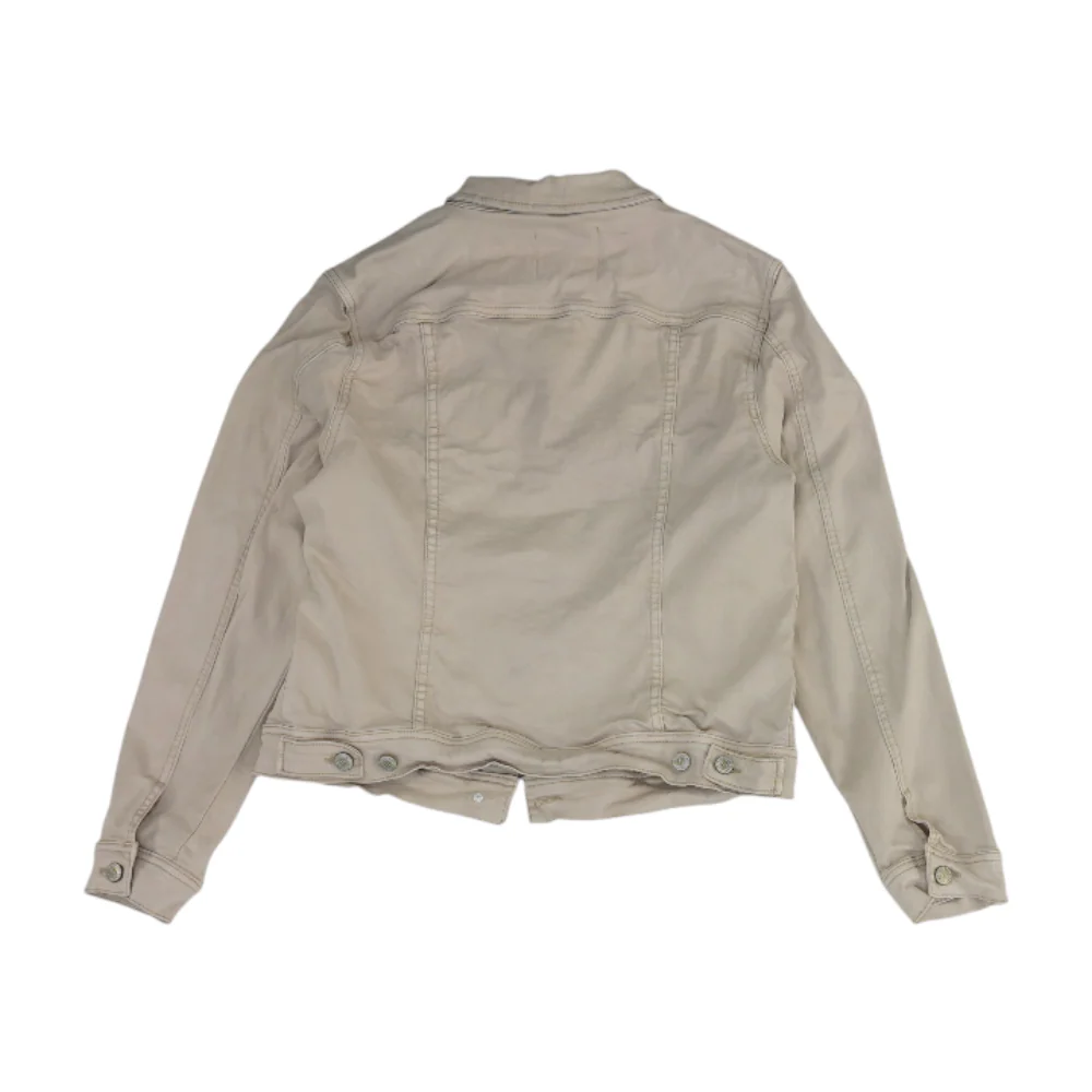 Gray Solid Denim Jacket - Image 2