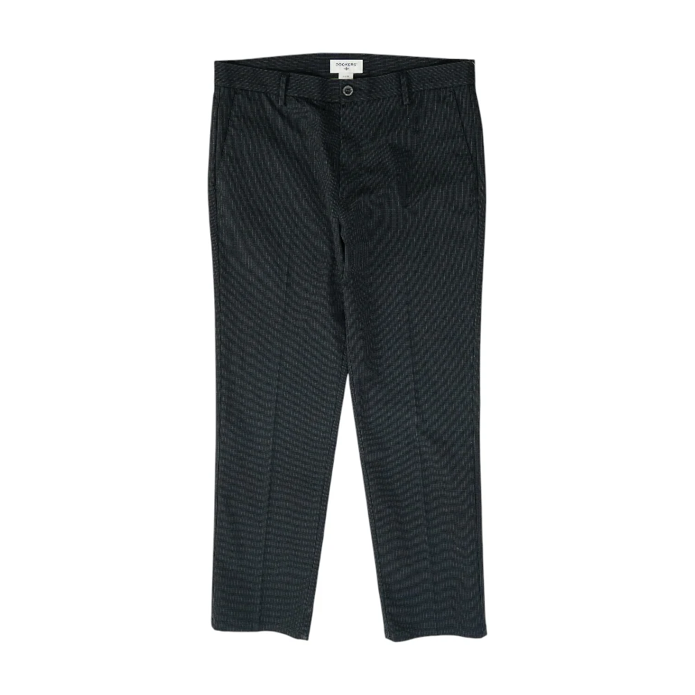 Navy Print Slim Pants