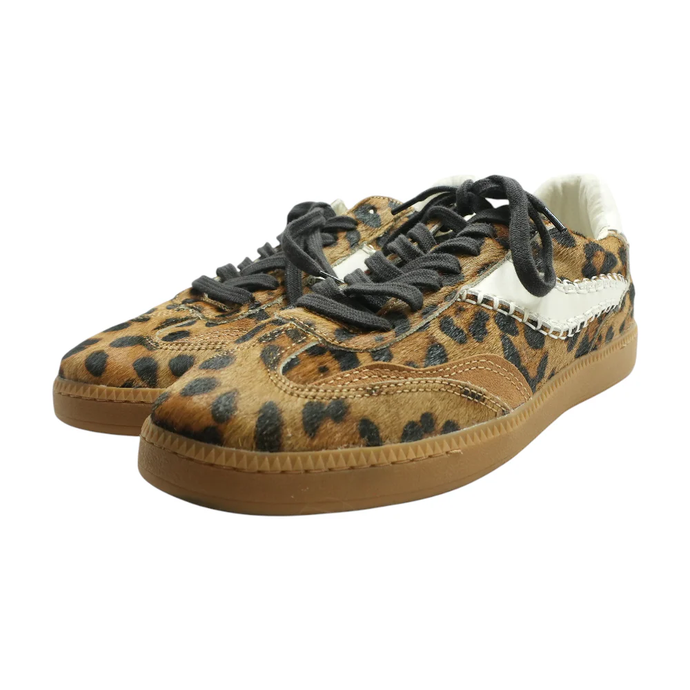 Notice Stitch Genuine Calf Hair Sneaker Athletic Shoes