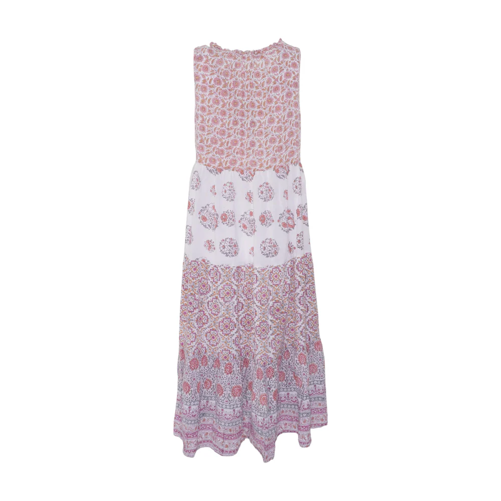 White Floral Midi Dress - Image 2