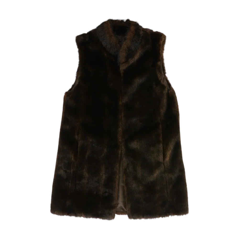 Brown Animal Print Vest