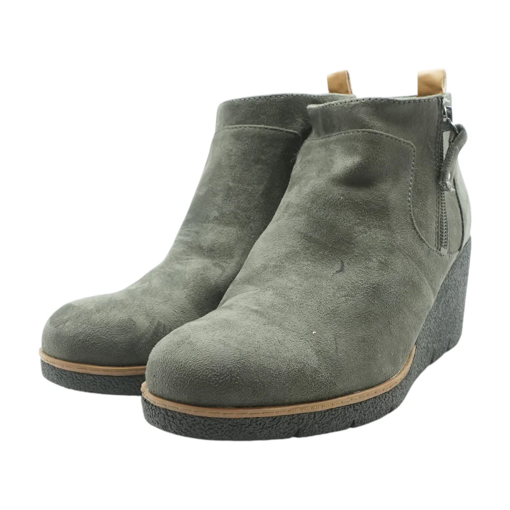 Gray Ankle Boots