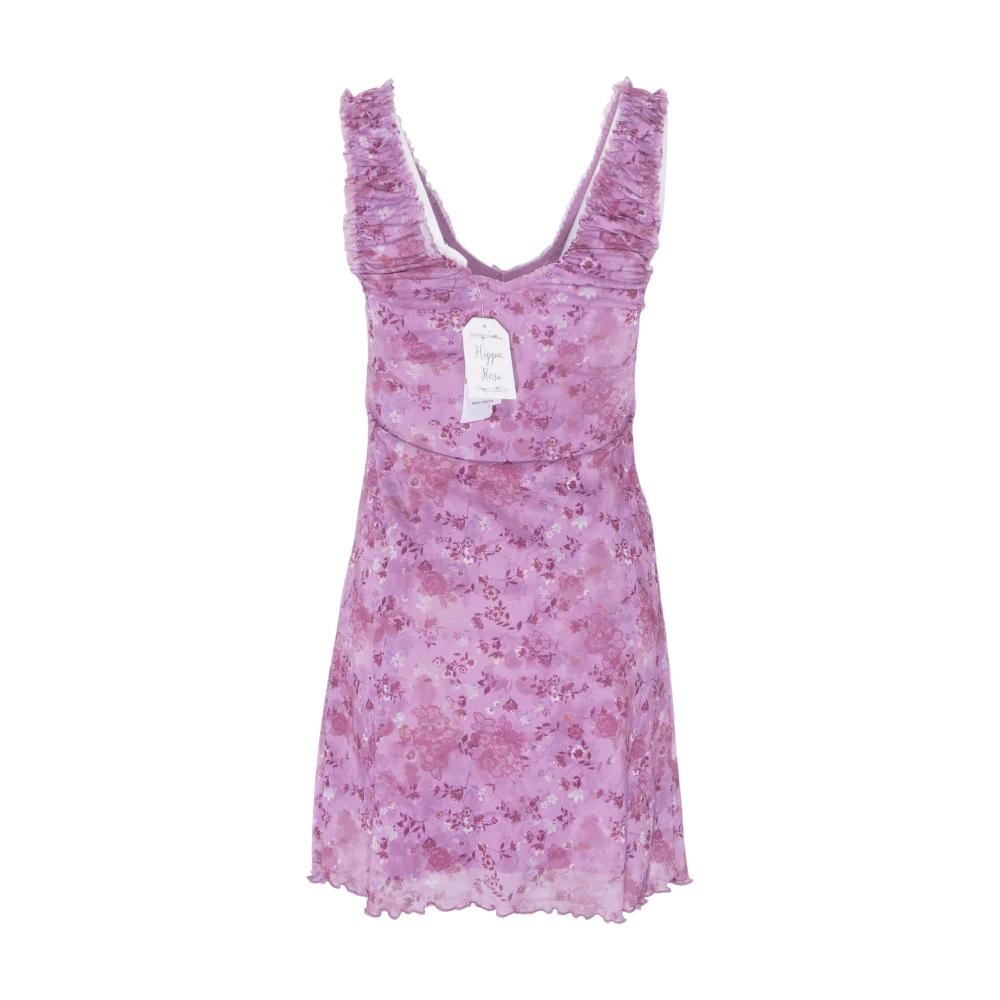 Purple Floral Mini Dress - Image 2