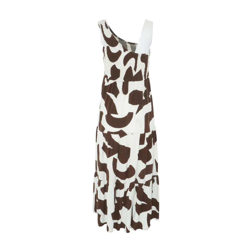 Beige Animal Print Midi Dress - Image 2
