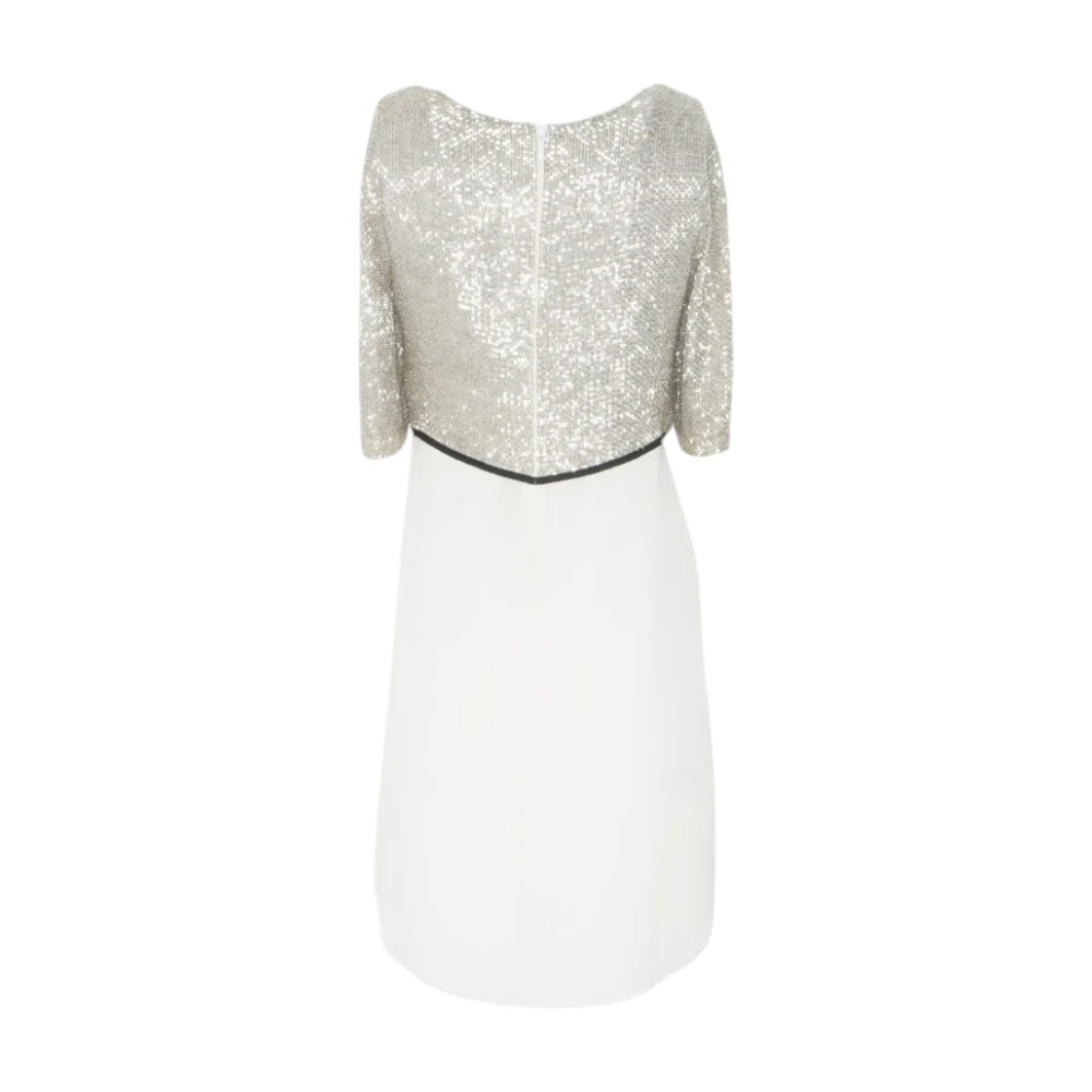 Beige 100%Silk Mini Dress - Image 2