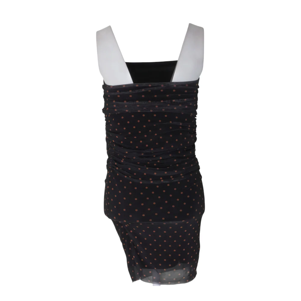 Black Polka Dot Mini Dress - Image 2