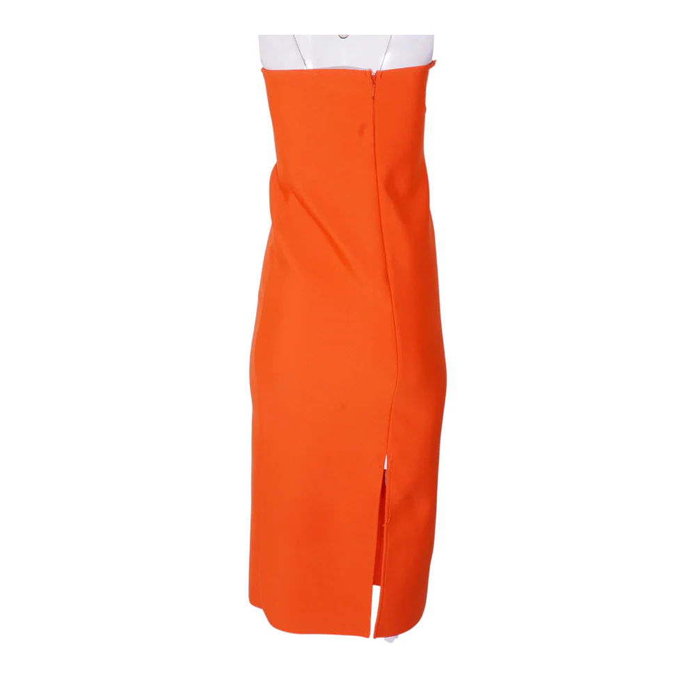 Neon Orange Midi Dress - Image 2