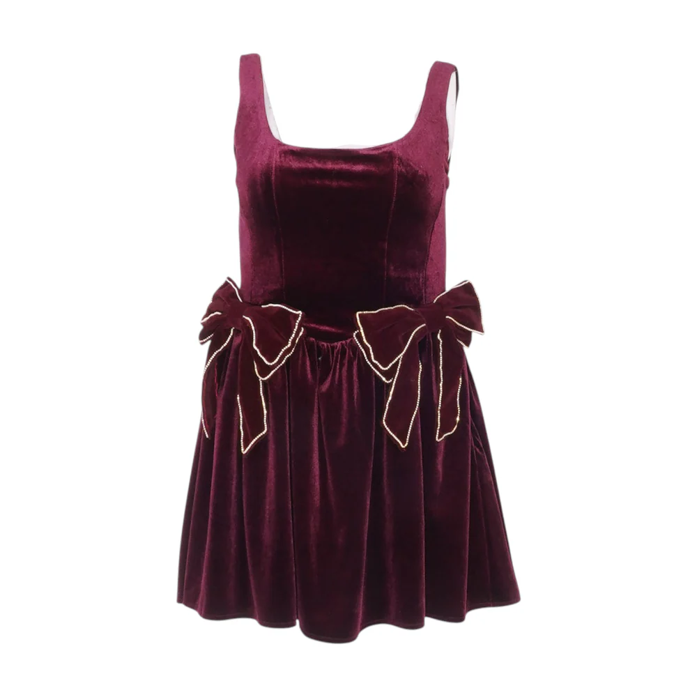Burgundy Mini Dress