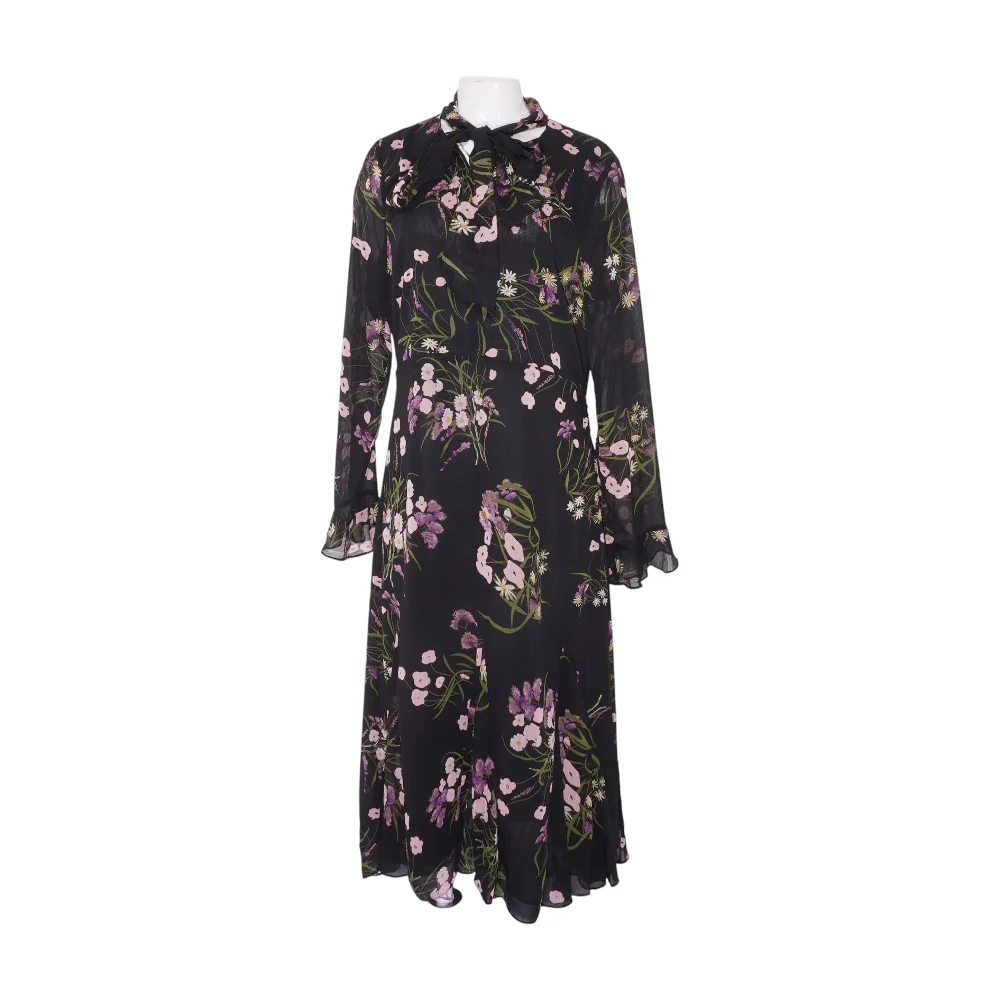 Black Floral Midi Dress