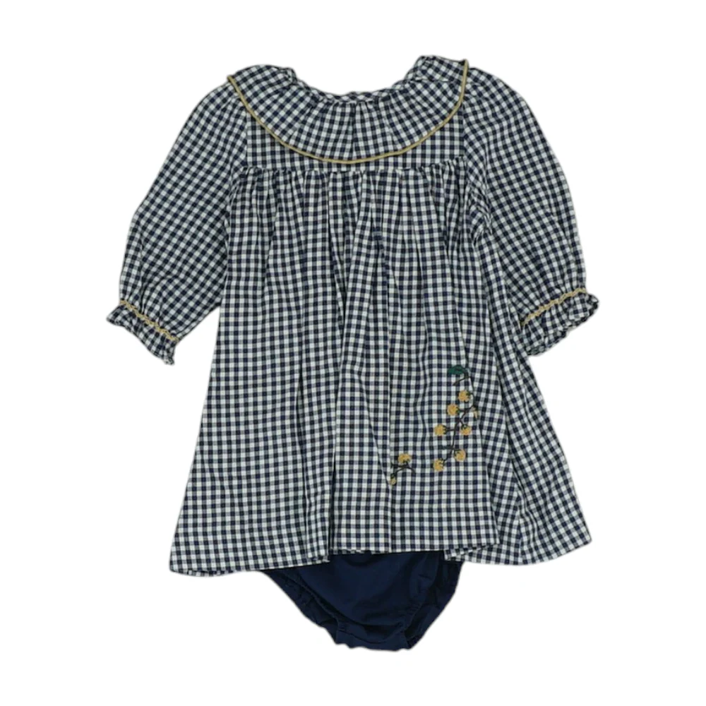Navy Check Dress