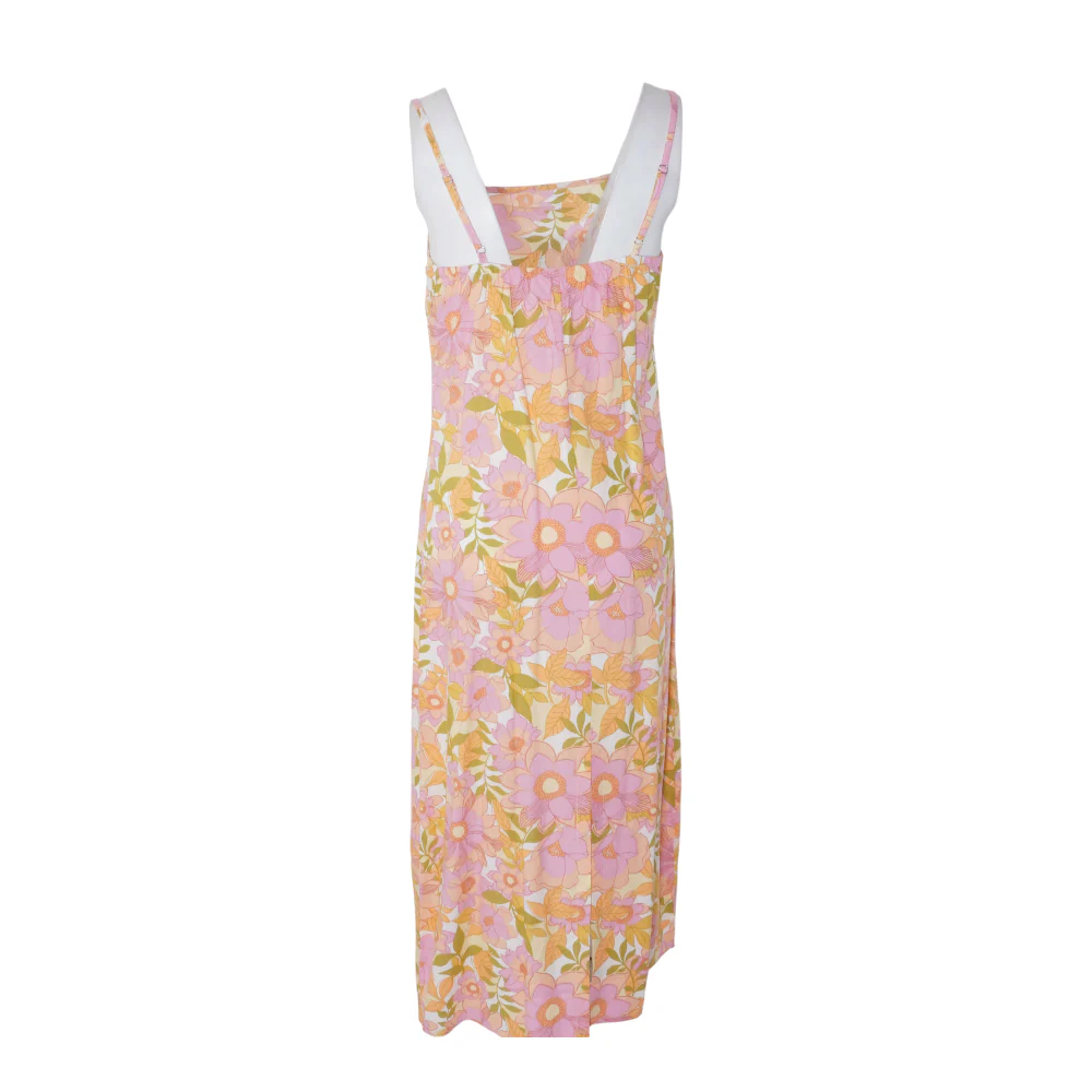 Pink Floral Midi Dress - Image 2