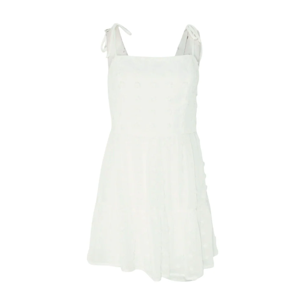 White Polka Dot Mini Dress
