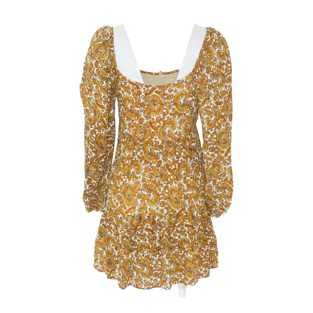 White Paisley Mini Dress - Image 2
