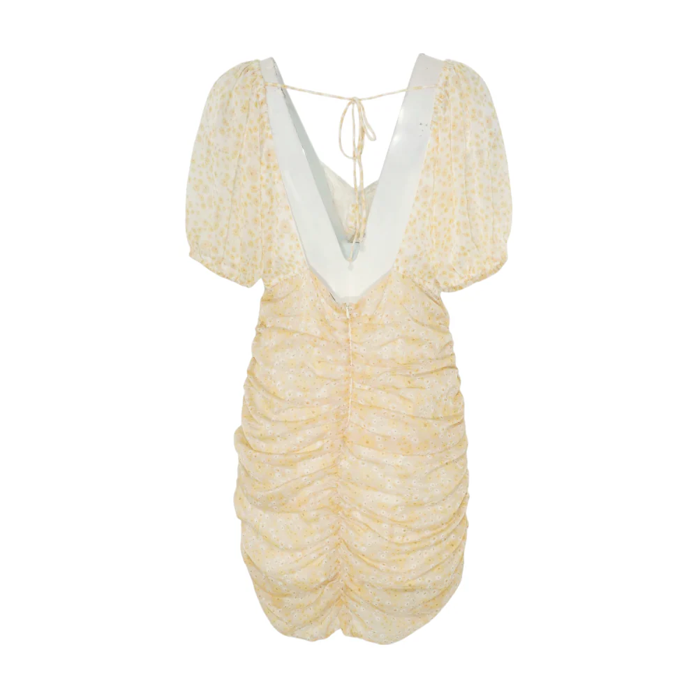 Beige Floral Midi Dress - Image 2