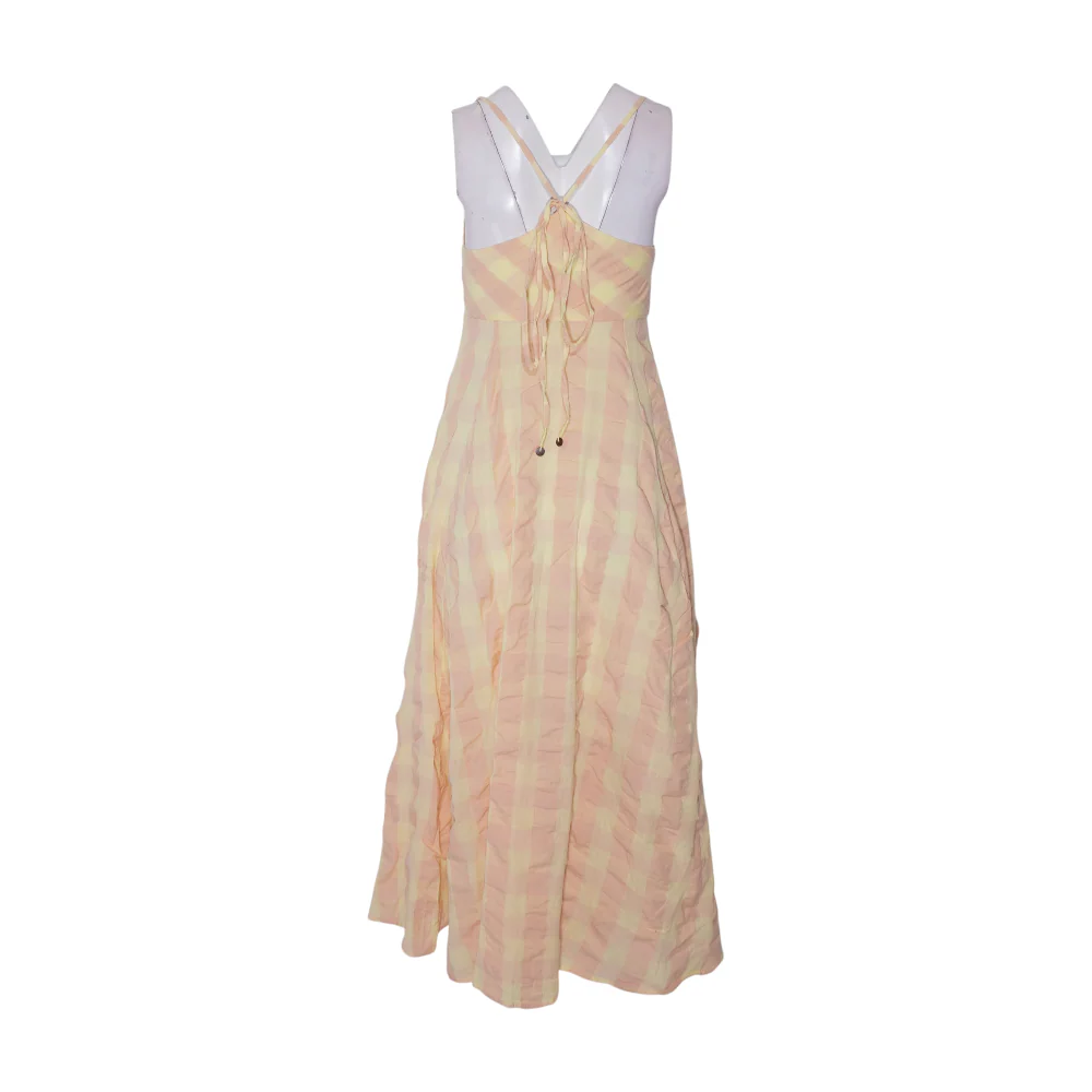 Yellow Check Midi Dress - Image 2