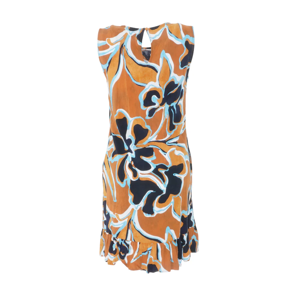 Brown Print Mini Dress - Image 2