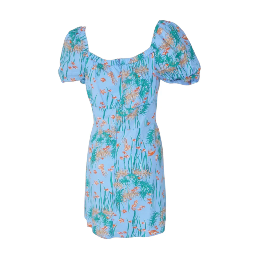 Blue Print Mini Dress - Image 2